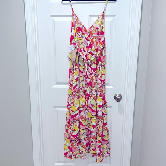 NWT JustFab Floral Print Tiered Maxi Dress S Spring In Love Dress Bliss Blossom - Picture 9 of 12